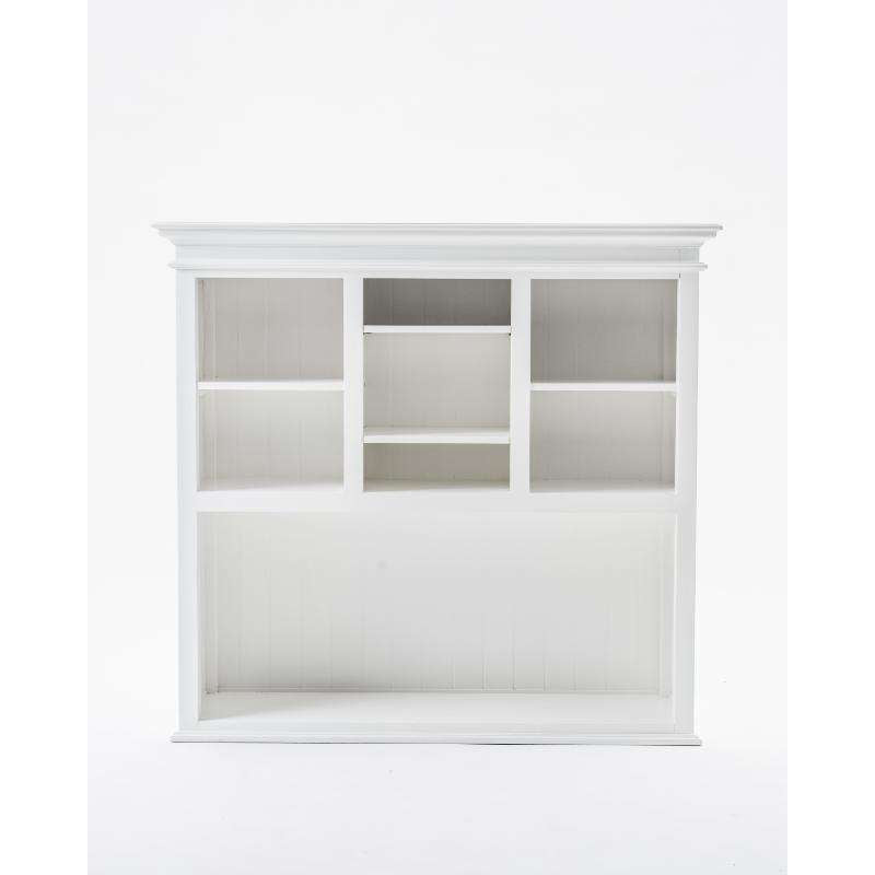 Ashpinoke:Halifax Collection Buffet Hutch Unit with 2 Adjustable Shelves in Classic White-Cabinets-NovaSolo