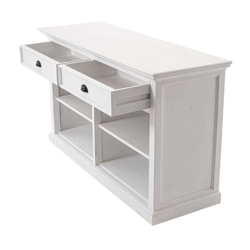 Ashpinoke:Halifax Collection Buffet with 2 Drawers in Classic White-Sideboards-NovaSolo