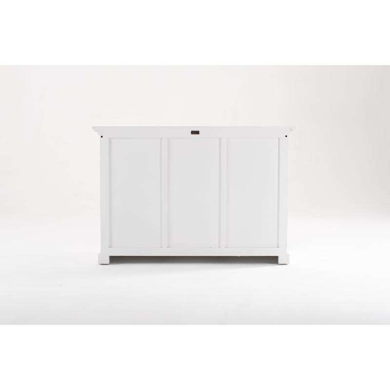 Ashpinoke:Halifax Collection Buffet with 6 Baskets in Classic White-Sideboards-NovaSolo