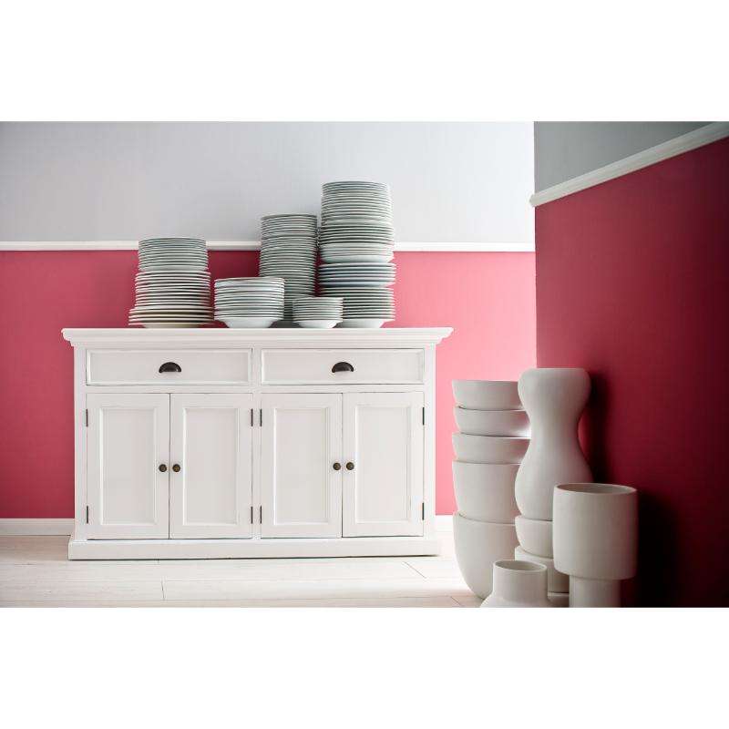 Ashpinoke:Halifax Collection Classic Buffet in Classic White-Sideboards-NovaSolo