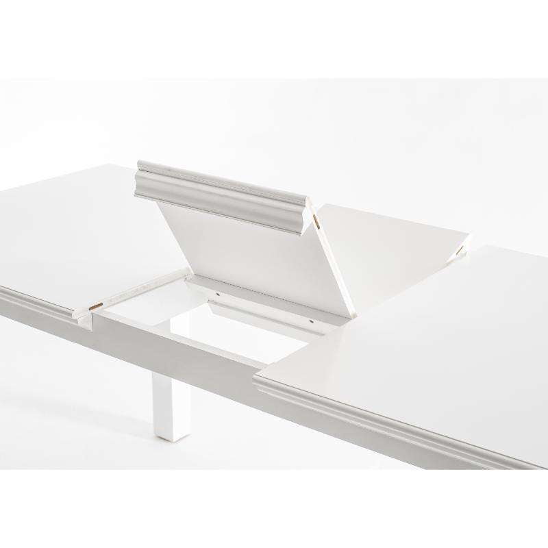 Ashpinoke:Halifax Collection Dining Extension Table in Classic White-Dining Tables-NovaSolo