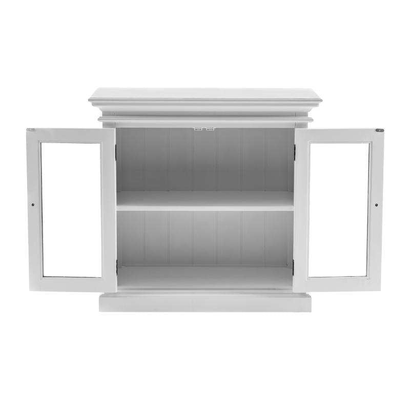 Ashpinoke:Halifax Collection Display Buffet with 2 Glass Doors in Classic White-Sideboards-NovaSolo