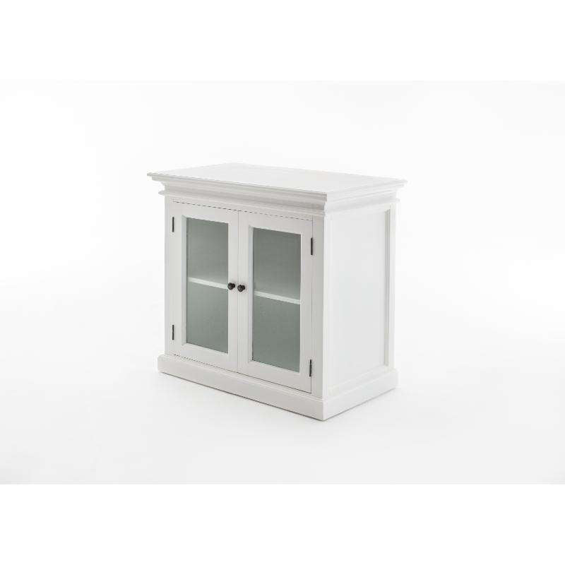 Ashpinoke:Halifax Collection Display Buffet with 2 Glass Doors in Classic White-Sideboards-NovaSolo