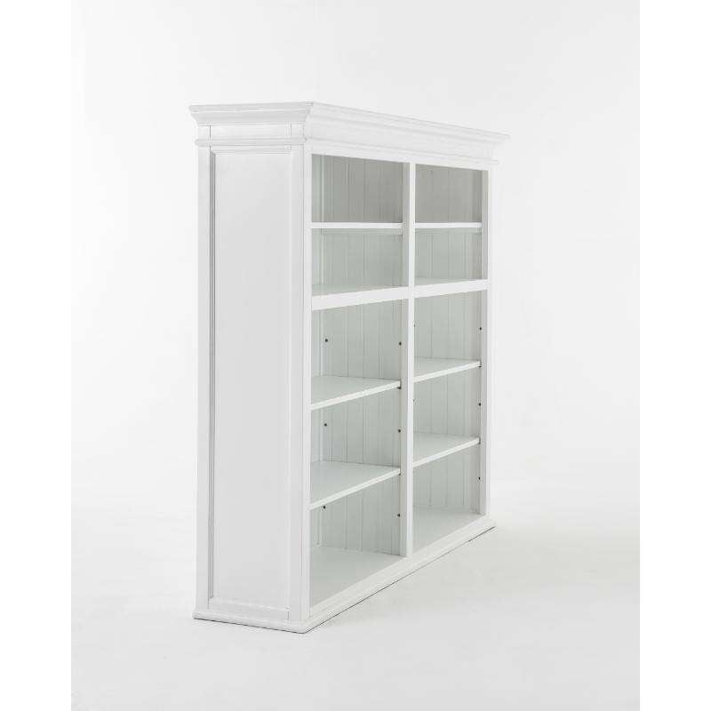 Ashpinoke:Halifax Collection Double-Bay Hutch Unit in Classic White-Cabinets-NovaSolo