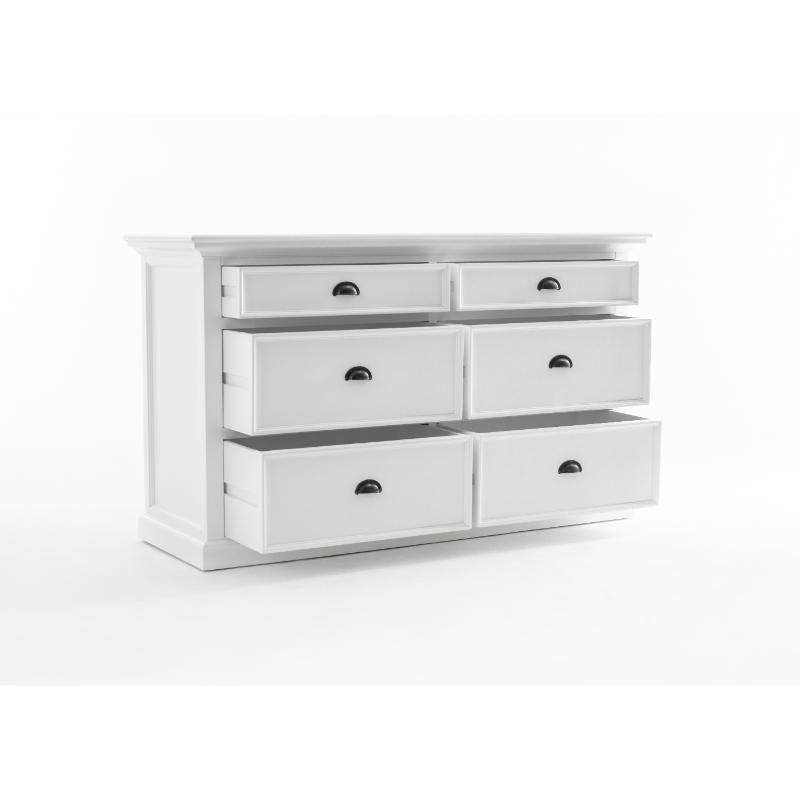 Ashpinoke:Halifax Collection Dresser in Classic White-Chests and Drawers-NovaSolo