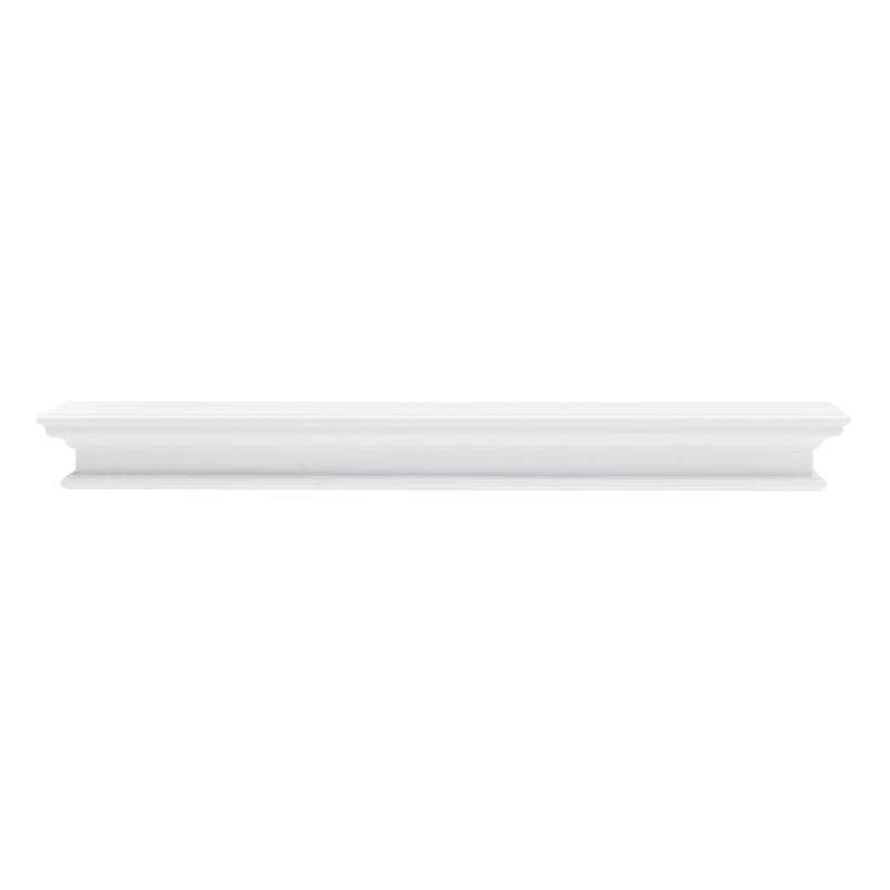 Ashpinoke:Halifax Collection Floating Wall Shelf, Extra Long in Classic White-Shelving-NovaSolo