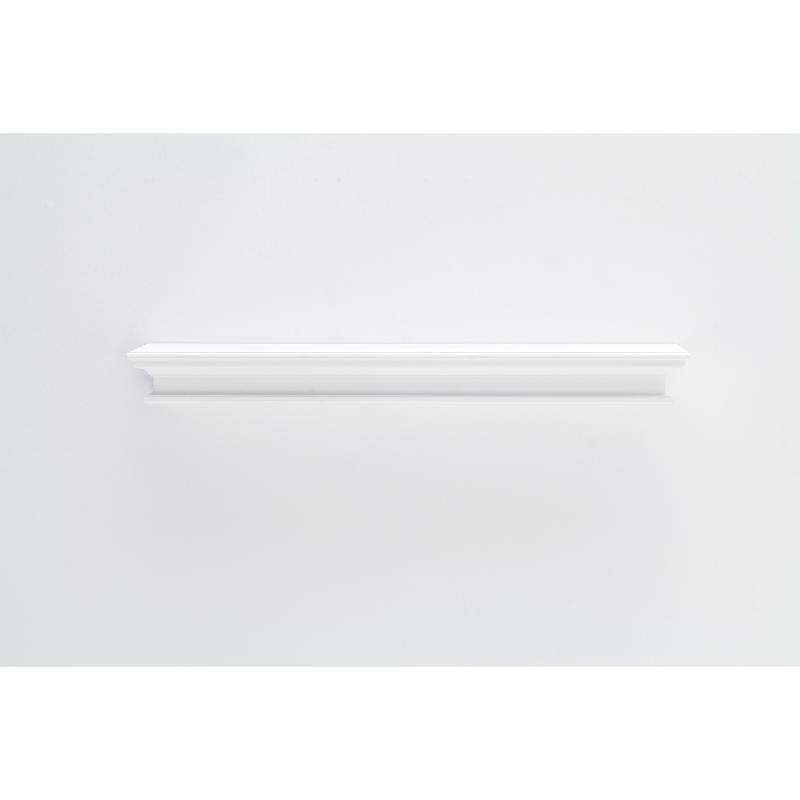 Ashpinoke:Halifax Collection Floating Wall Shelf, Extra Long in Classic White-Shelving-NovaSolo