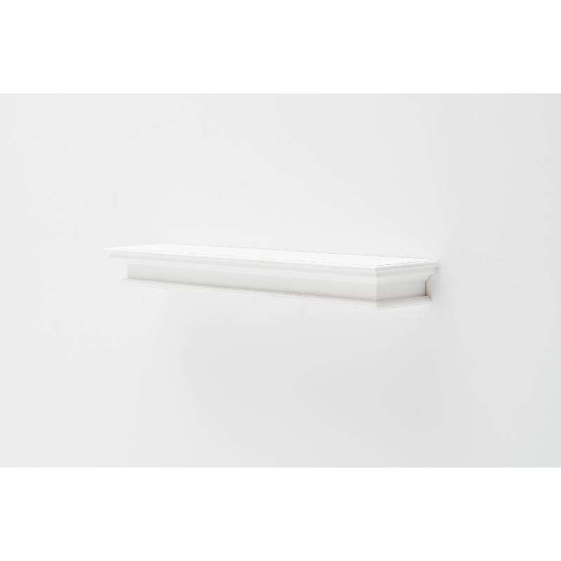 Ashpinoke:Halifax Collection Floating Wall Shelf, Extra Long in Classic White-Shelving-NovaSolo