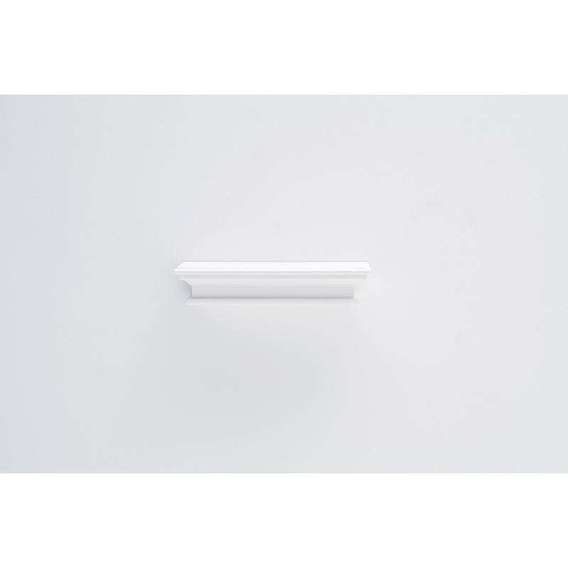 Ashpinoke:Halifax Collection Floating Wall Shelf, Medium in Classic White-Shelving-NovaSolo