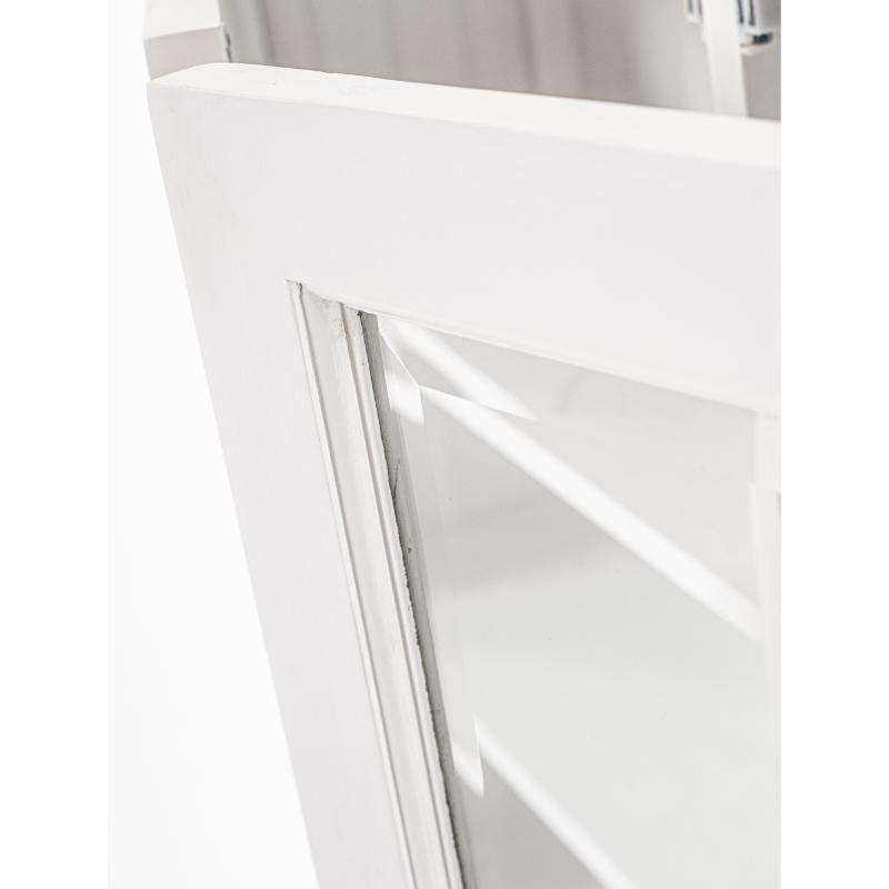 Ashpinoke:Halifax Collection Glass-Display Hutch Unit in Classic White-Cabinets-NovaSolo