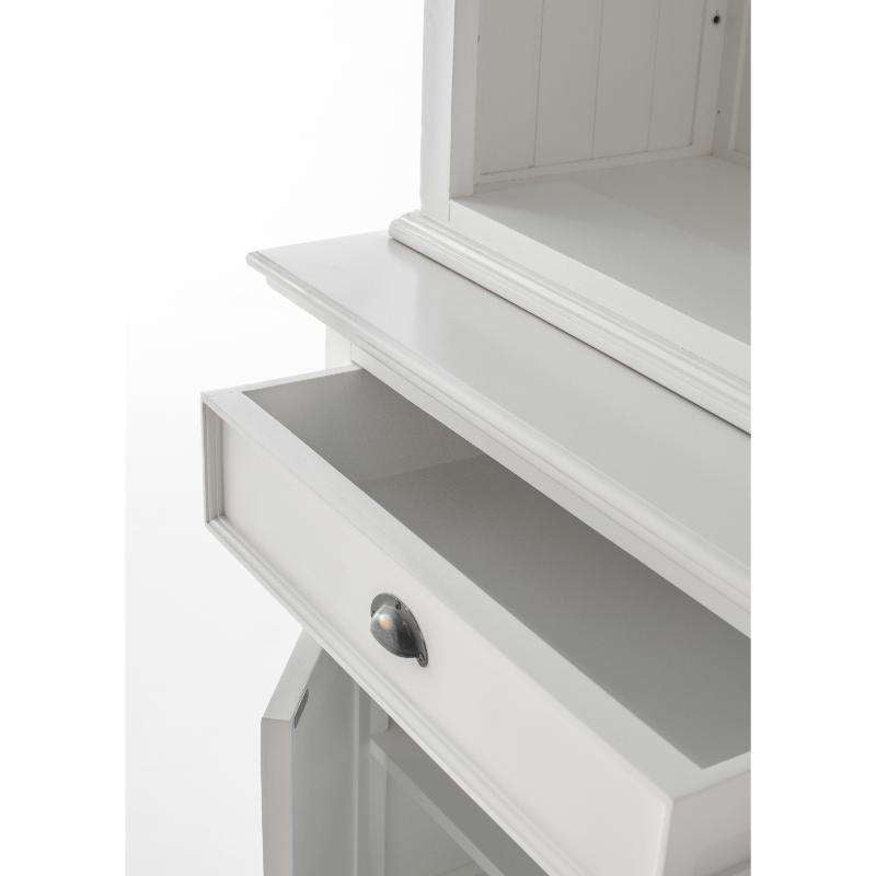 Ashpinoke:Halifax Collection Hutch Bookcase 5 Doors 3 Drawers in Classic White-Cabinets-NovaSolo