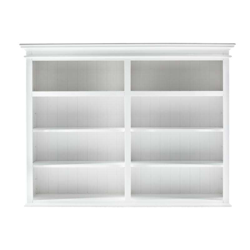 Ashpinoke:Halifax Collection Hutch Bookcase 5 Doors 3 Drawers in Classic White-Cabinets-NovaSolo