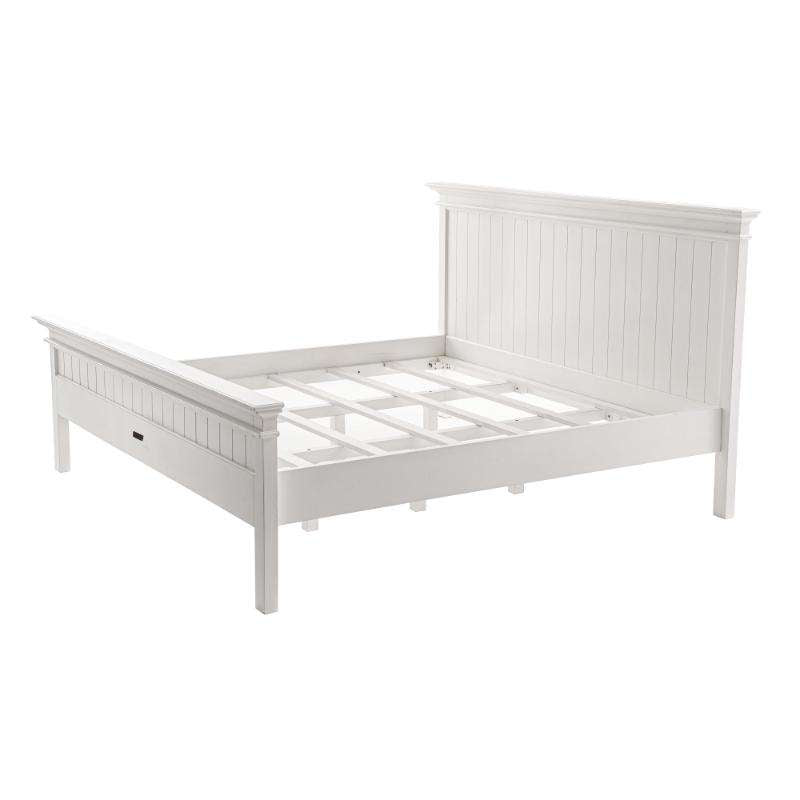Ashpinoke:Halifax Collection King Size Bed 180 in Classic White-King Size Beds-NovaSolo