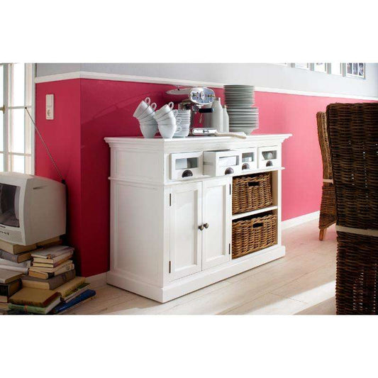 Ashpinoke:Halifax Collection Kitchen Buffet in Classic White-Sideboards-NovaSolo