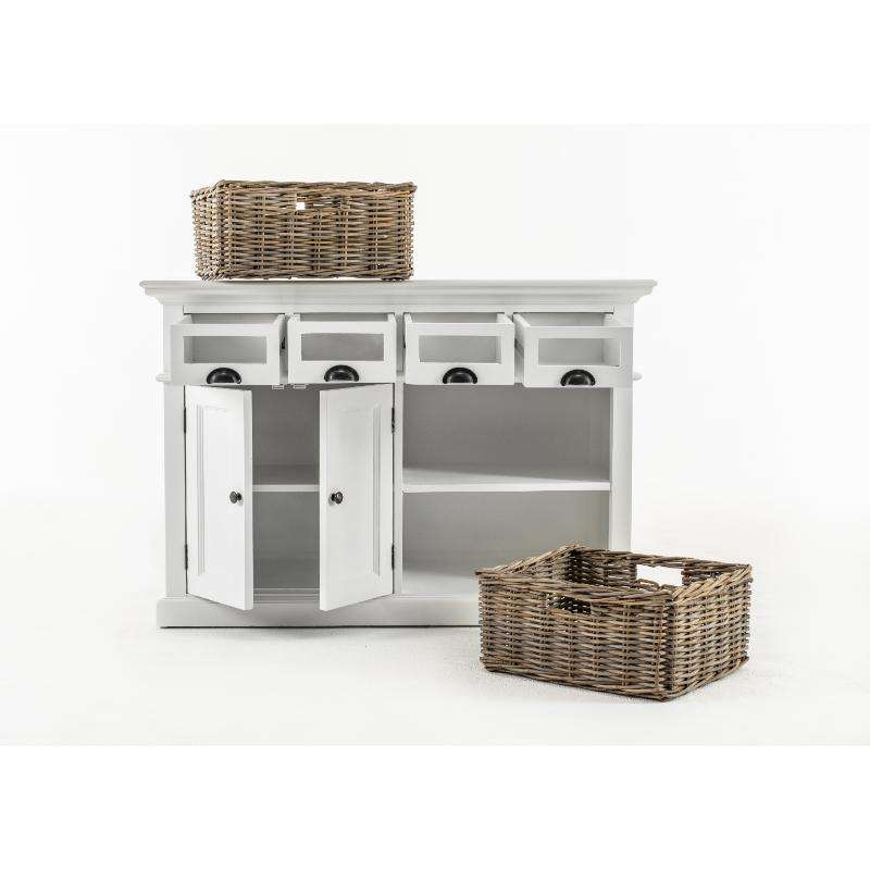 Ashpinoke:Halifax Collection Kitchen Buffet in Classic White-Sideboards-NovaSolo