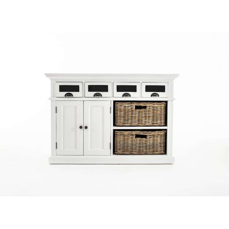 Ashpinoke:Halifax Collection Kitchen Buffet in Classic White-Sideboards-NovaSolo