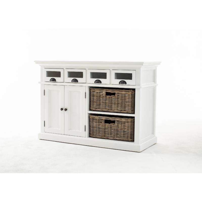 Ashpinoke:Halifax Collection Kitchen Buffet in Classic White-Sideboards-NovaSolo