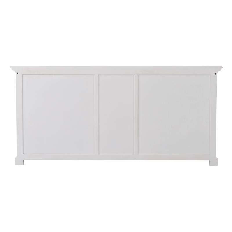 Ashpinoke:Halifax Collection Kitchen Hutch Cabinet with 5 Doors 3 Drawers in Classic White-Cabinets-NovaSolo