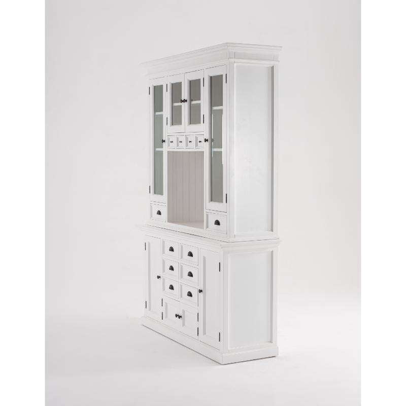 Ashpinoke:Halifax Collection Kitchen Hutch Unit in Classic White-Cabinets-NovaSolo