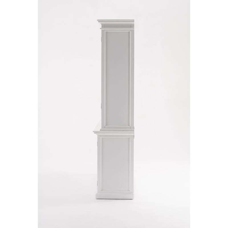 Ashpinoke:Halifax Collection Kitchen Hutch Unit in Classic White-Cabinets-NovaSolo