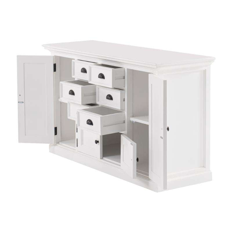 Ashpinoke:Halifax Collection Kitchen Hutch Unit in Classic White-Cabinets-NovaSolo