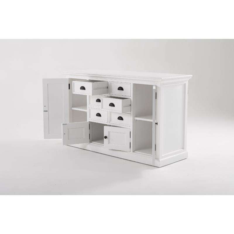 Ashpinoke:Halifax Collection Kitchen Hutch Unit in Classic White-Cabinets-NovaSolo