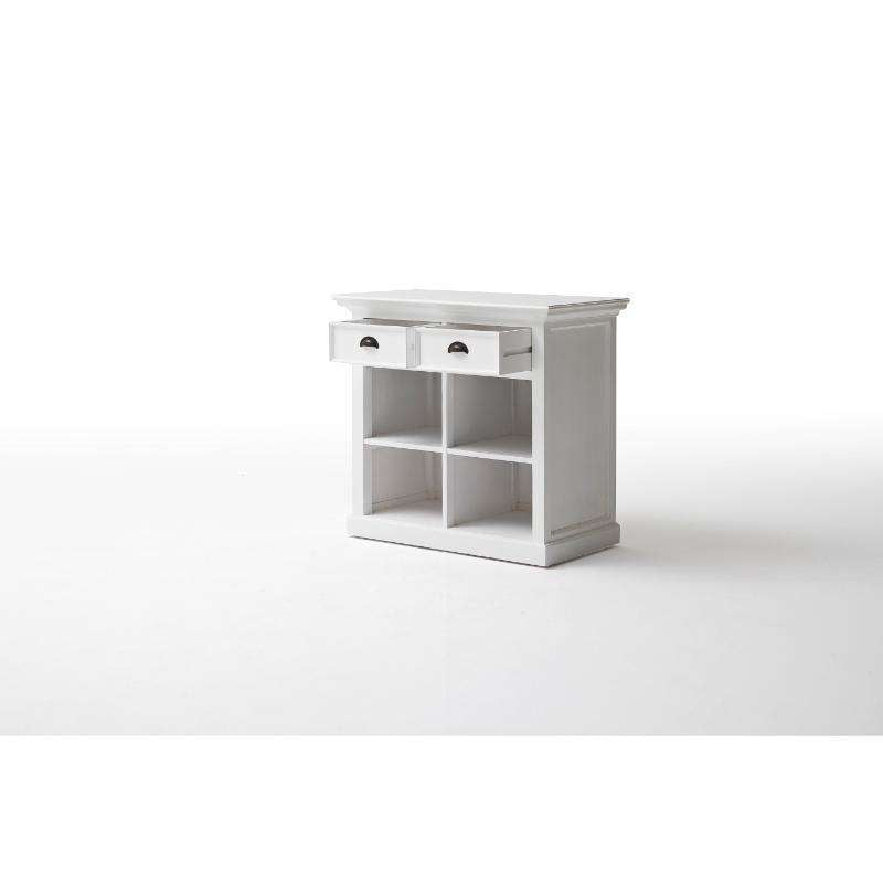 Ashpinoke:Halifax Collection Medium Buffet with Basket Set in Classic White-Sideboards-NovaSolo