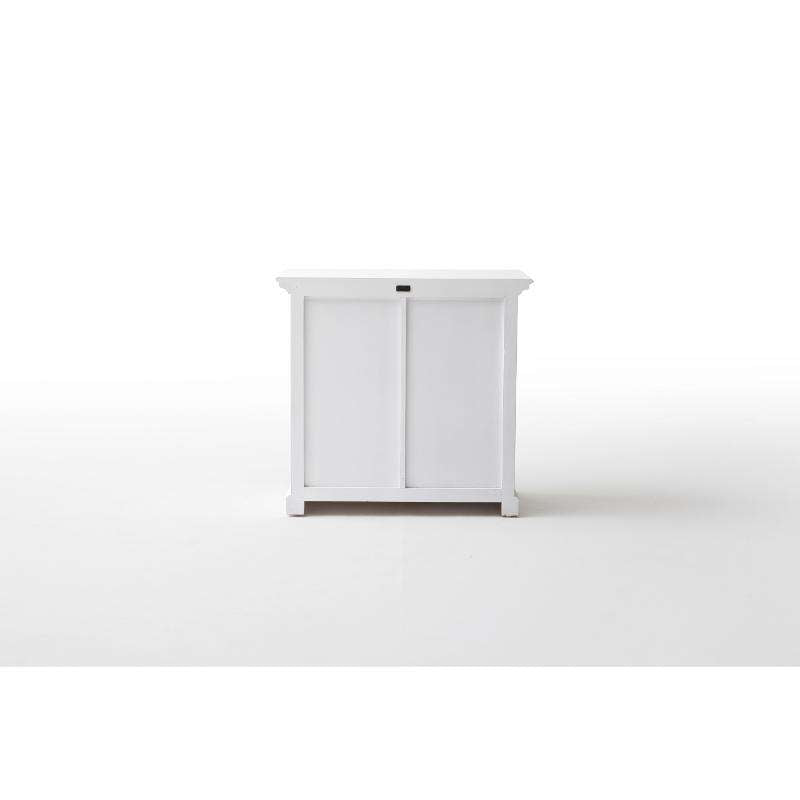 Ashpinoke:Halifax Collection Medium Buffet with Basket Set in Classic White-Sideboards-NovaSolo