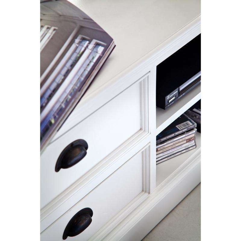 Ashpinoke:Halifax Collection Medium Entertainment Unit in Classic White-TV Units-NovaSolo