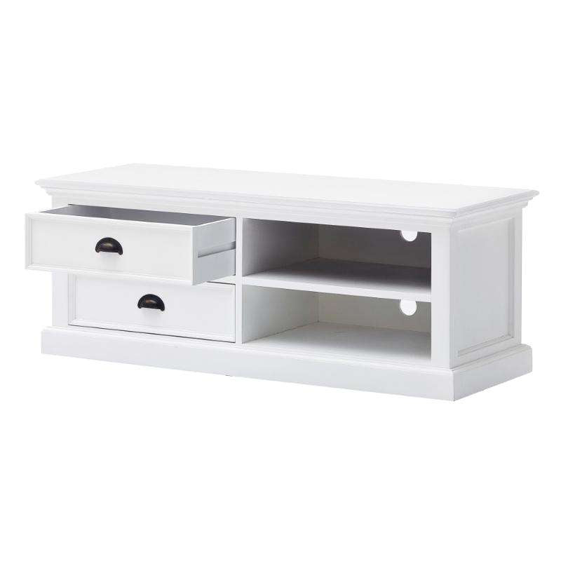 Ashpinoke:Halifax Collection Medium Entertainment Unit in Classic White-TV Units-NovaSolo