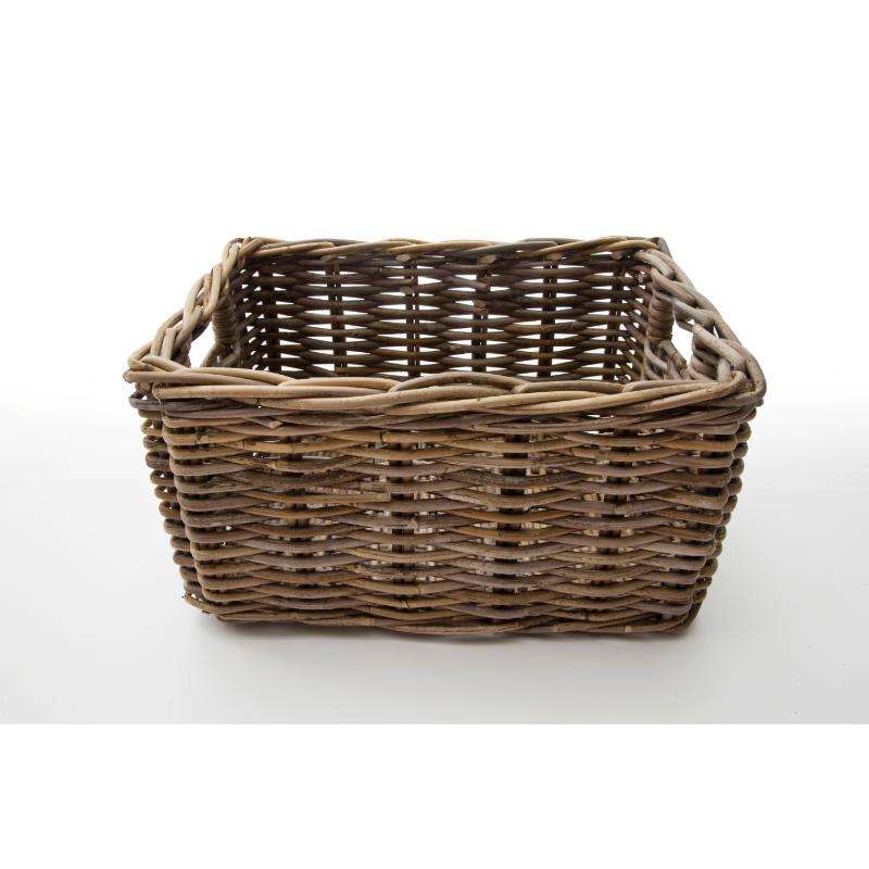 Ashpinoke:Halifax Collection Rattan Basket (Set of 4) in Natural Grey-Storage-NovaSolo