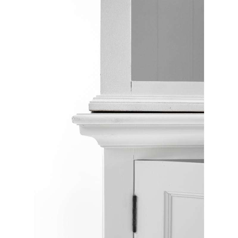 Ashpinoke:Halifax Collection Single-Bay Hutch Unit in Classic White-Cabinets-NovaSolo