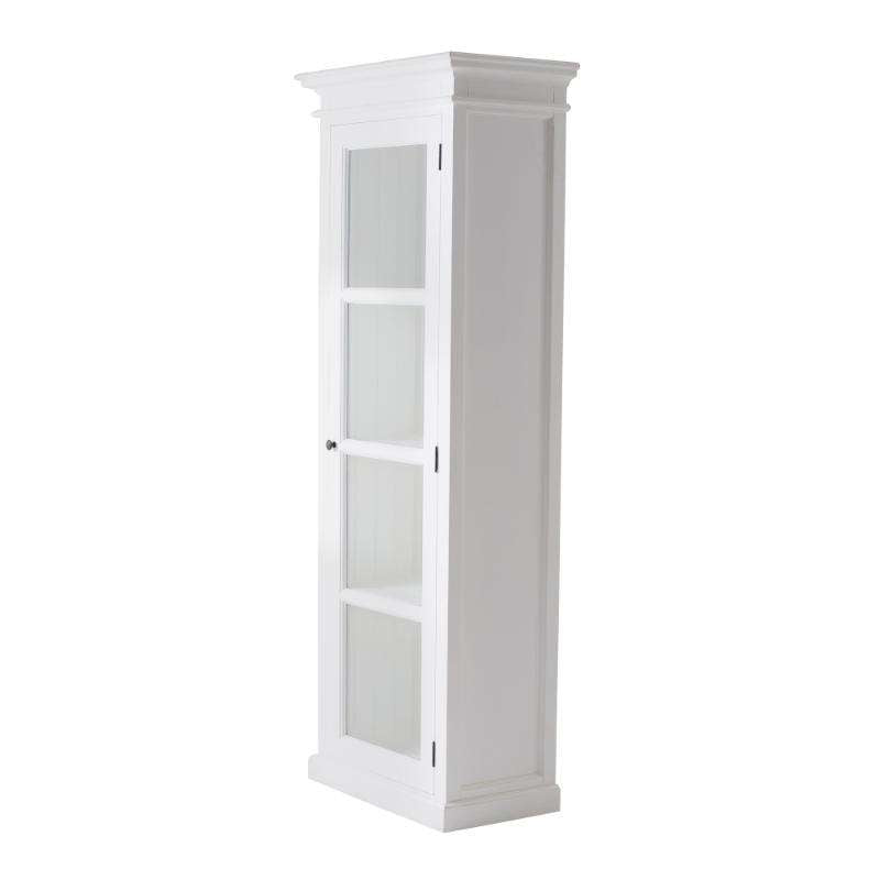 Ashpinoke:Halifax Collection Single Vitrine in Classic White-Cabinets-NovaSolo