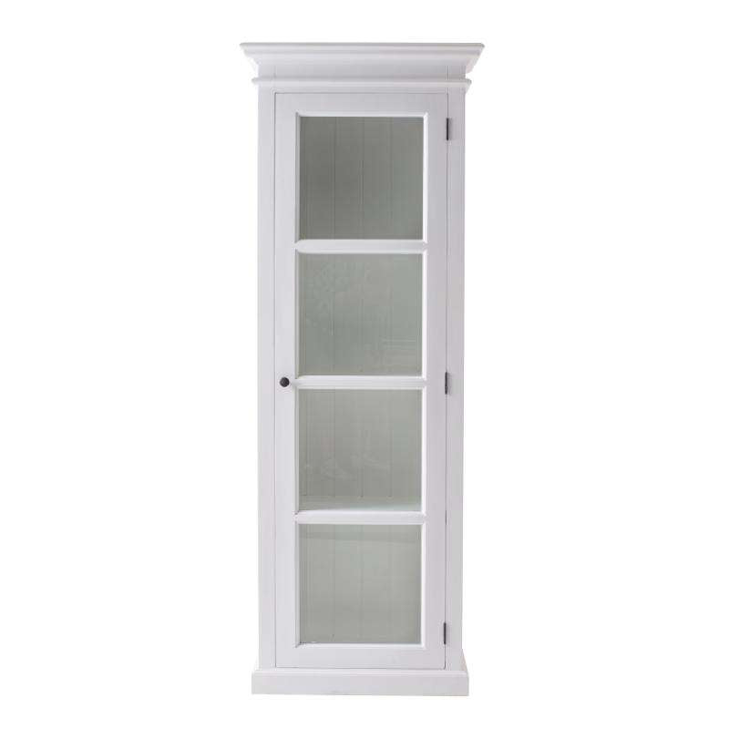 Ashpinoke:Halifax Collection Single Vitrine in Classic White-Cabinets-NovaSolo