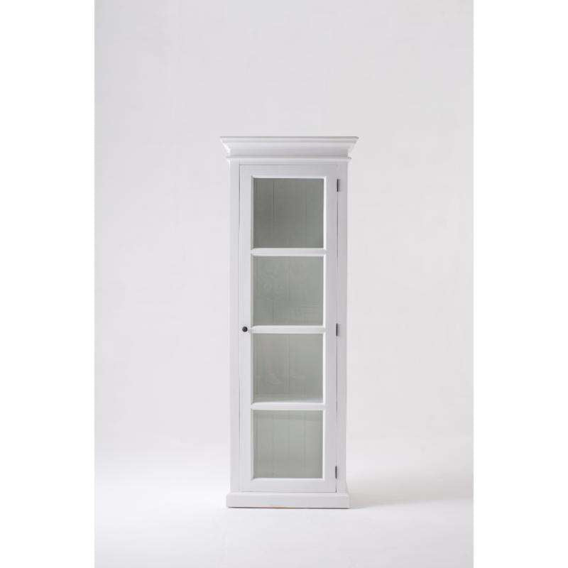 Ashpinoke:Halifax Collection Single Vitrine in Classic White-Cabinets-NovaSolo