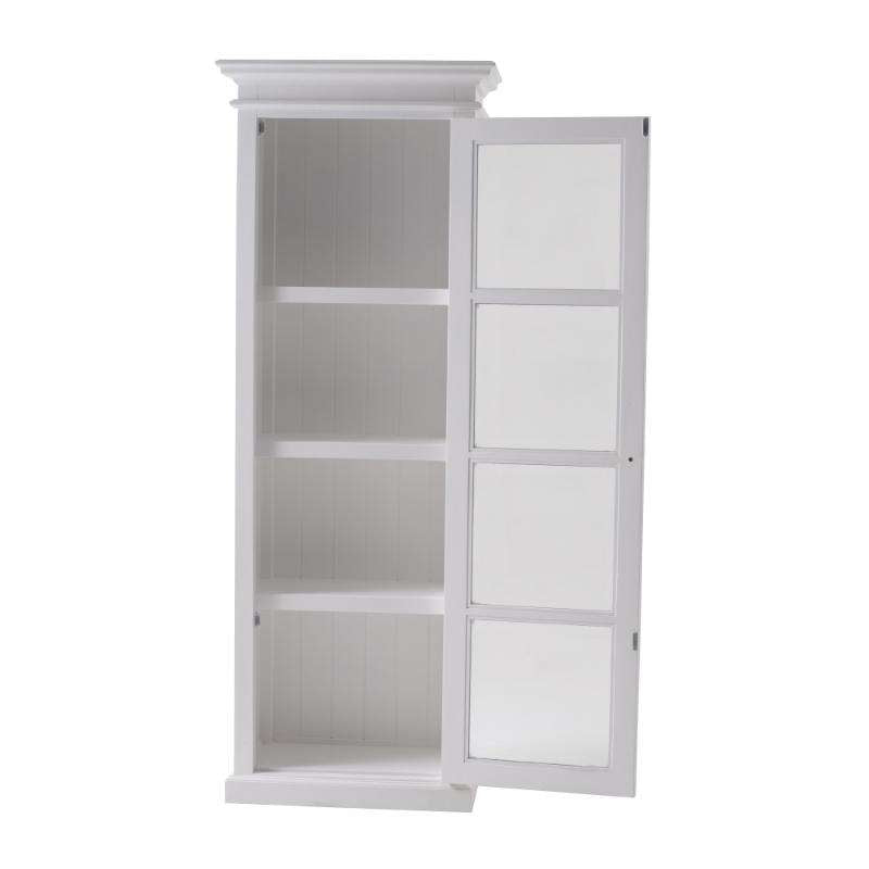 Ashpinoke:Halifax Collection Single Vitrine in Classic White-Cabinets-NovaSolo