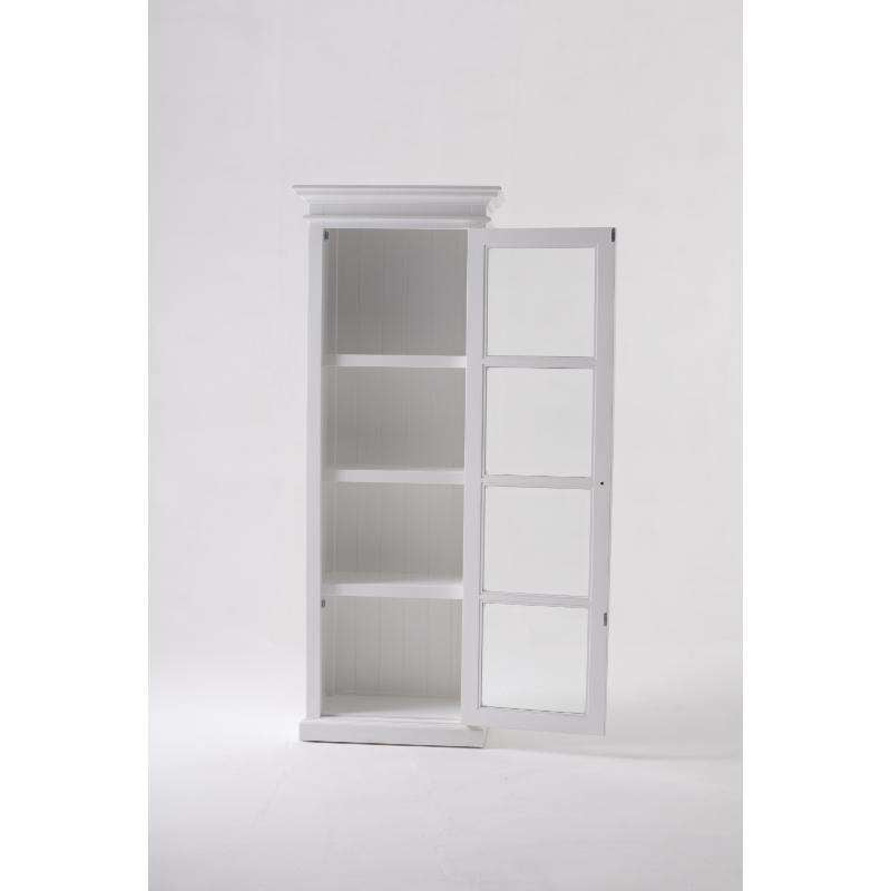 Ashpinoke:Halifax Collection Single Vitrine in Classic White-Cabinets-NovaSolo