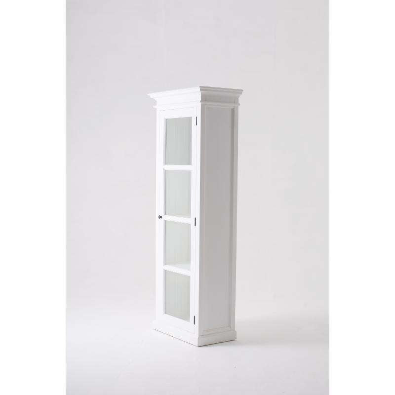 Ashpinoke:Halifax Collection Single Vitrine in Classic White-Cabinets-NovaSolo