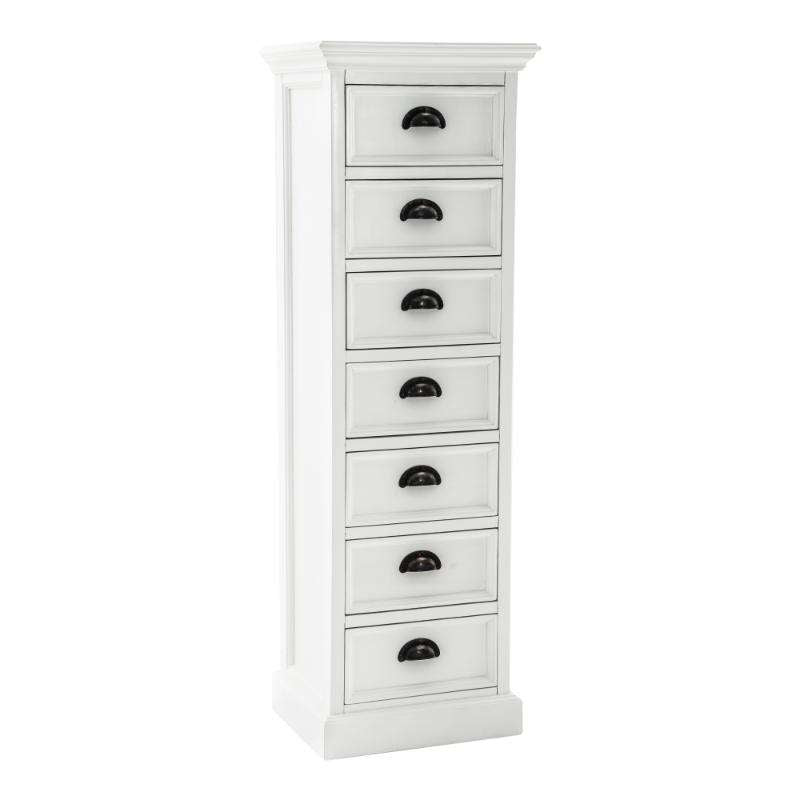 Ashpinoke:Halifax Collection Storage Tower with Drawers in Classic White-Storage-NovaSolo