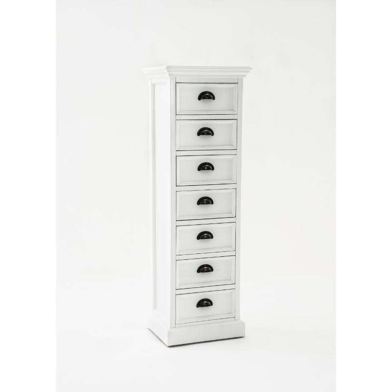 Ashpinoke:Halifax Collection Storage Tower with Drawers in Classic White-Storage-NovaSolo