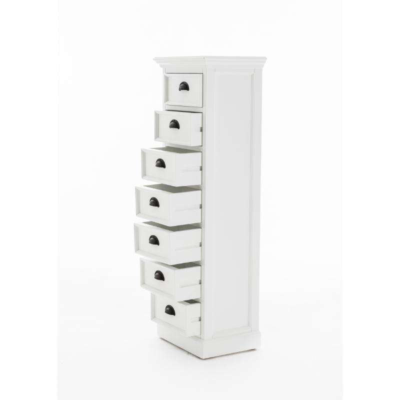 Ashpinoke:Halifax Collection Storage Tower with Drawers in Classic White-Storage-NovaSolo