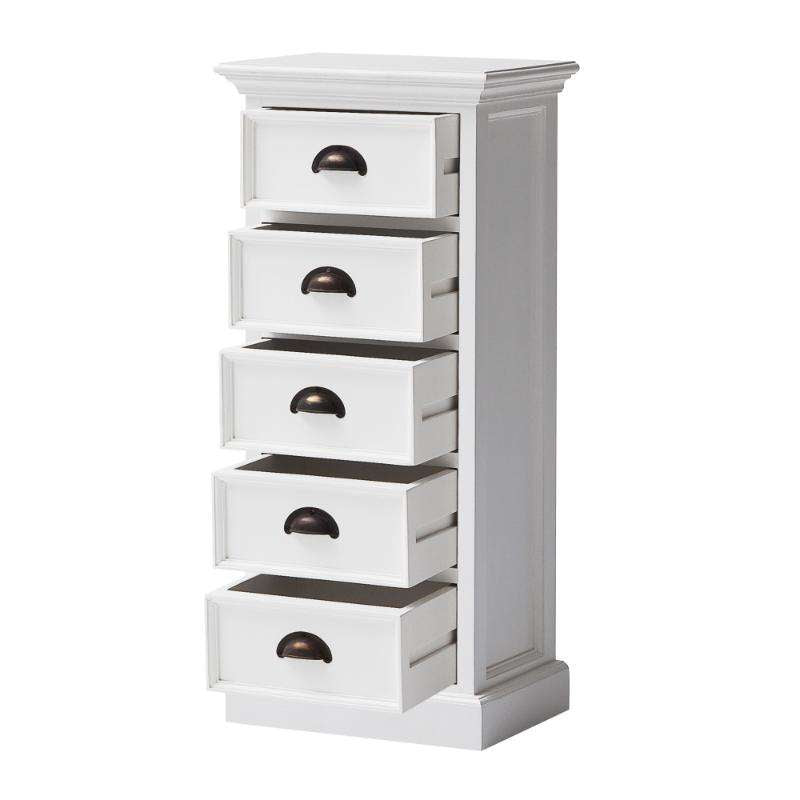 Ashpinoke:Halifax Collection Storage Unit with Drawers in Classic White-Storage-NovaSolo