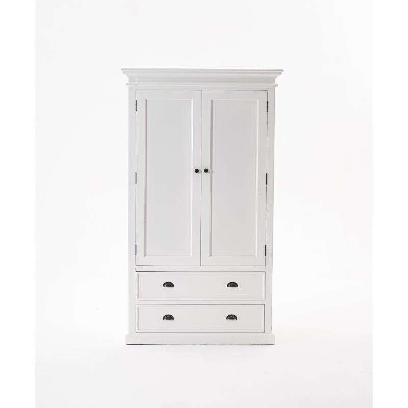 Ashpinoke:Halifax Collection Wardrobe in Classic White-Wardrobes-NovaSolo