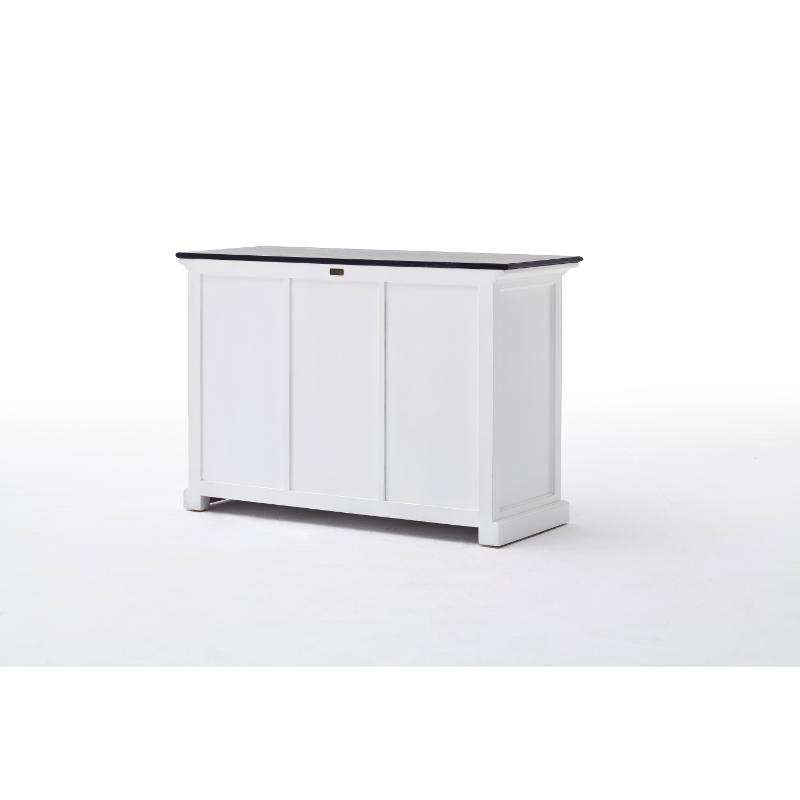 Ashpinoke:Halifax Contrast Collection Buffet with 2 Baskets in Classic White & Black-Sideboards-NovaSolo