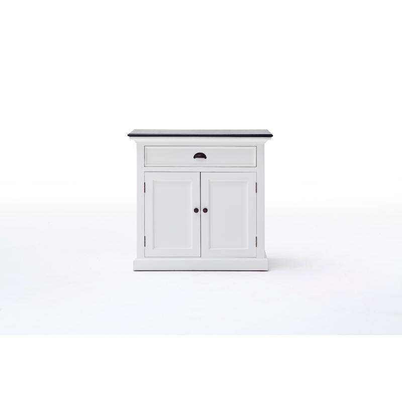 Ashpinoke:Halifax Contrast Collection Small Buffet in Classic White & Black-Sideboards-NovaSolo