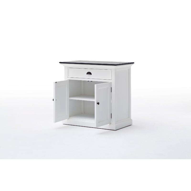 Ashpinoke:Halifax Contrast Collection Small Buffet in Classic White & Black-Sideboards-NovaSolo