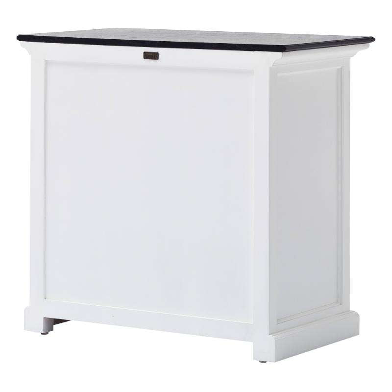 Ashpinoke:Halifax Contrast Collection Small Buffet in Classic White & Black-Sideboards-NovaSolo