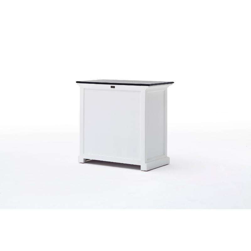 Ashpinoke:Halifax Contrast Collection Small Buffet in Classic White & Black-Sideboards-NovaSolo