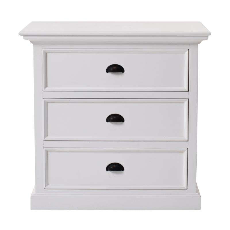 Ashpinoke:Halifax Grand Collection Bedside Drawer Unit in Classic White-End Tables-NovaSolo