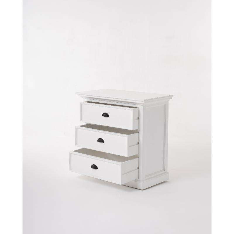 Ashpinoke:Halifax Grand Collection Bedside Drawer Unit in Classic White-End Tables-NovaSolo